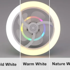 E27 LED mennyezeti ventilátor izzólámpa,  távirányítóval szabályozható - RGB  (THM) - 7. kép