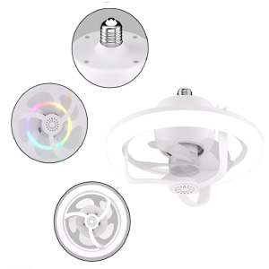 E27 LED mennyezeti ventilátor izzólámpa,  távirányítóval szabályozható - RGB  (THM) - 11. kép