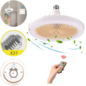 E27 LED mennyezeti hűtőventilátor lámpa - 3 sebességes, távirányítóval szabályozható (THM) - 11. kép