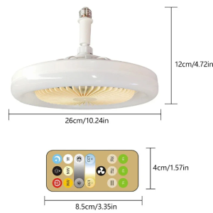 E27 LED mennyezeti hűtőventilátor lámpa - 3 sebességes, távirányítóval szabályozható (THM) - 10. kép