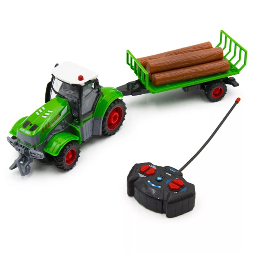 Fedezd fel a vidám mezőgazdasági kalandokat – távirányítós faszállító autó gyerekeknek (BBJ)