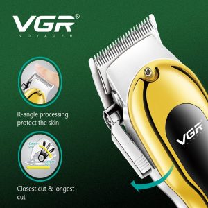 VGR V-680 Professzionális haj- és szakállvágó szett, 3 különböző cserélhető vágófejjel (BBV) - 5. kép