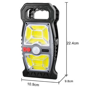 Solar LED mozgásérzékelős lámpa – YX-667C, napelemes és USB Type-C töltéssel, IP65 (BBD) - 5. kép