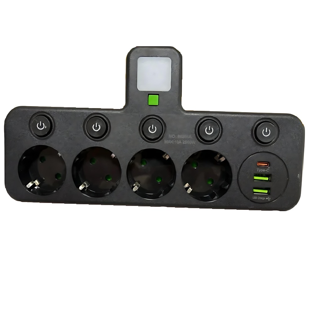 6_az_1_ben_asztali_töltőállomás_4_konnektor,_2_USB_1_USB_C_porttal,_kompakt_elosztó_otthonra_és_irodába_HG-2783