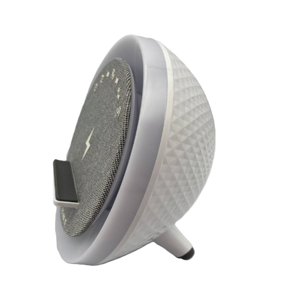 OKOP multifunkciós ébresztőóra bluetooth hangszóróval – RGB LED fény, és vezeték nélküli töltés 10W KP-575 (BBJH)13