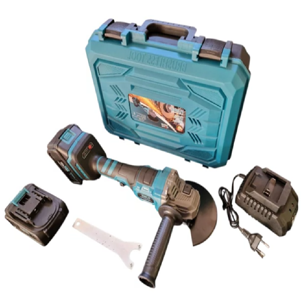 Flinke akkus sarokcsiszoló – 48V Li-Ion, 1200W, 2 akkumulátorral és gyors töltővel FK-9027 (BBD)5