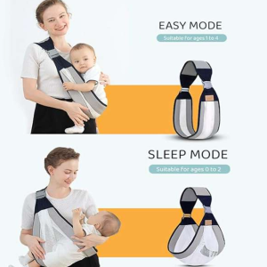 Kényelmes állítható babahordozó újszülötteknek – párnázott, széles vállpántokkal a biztonságos hordozáshoz (BBM) - Image 6