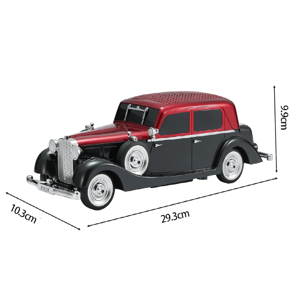 Wester 1934 retro autó stílusú Bluetooth hangszóró – vezeték nélküli HD sztereó hangzás, FM rádió, LED fények és beépített mikrofon (BBL)2