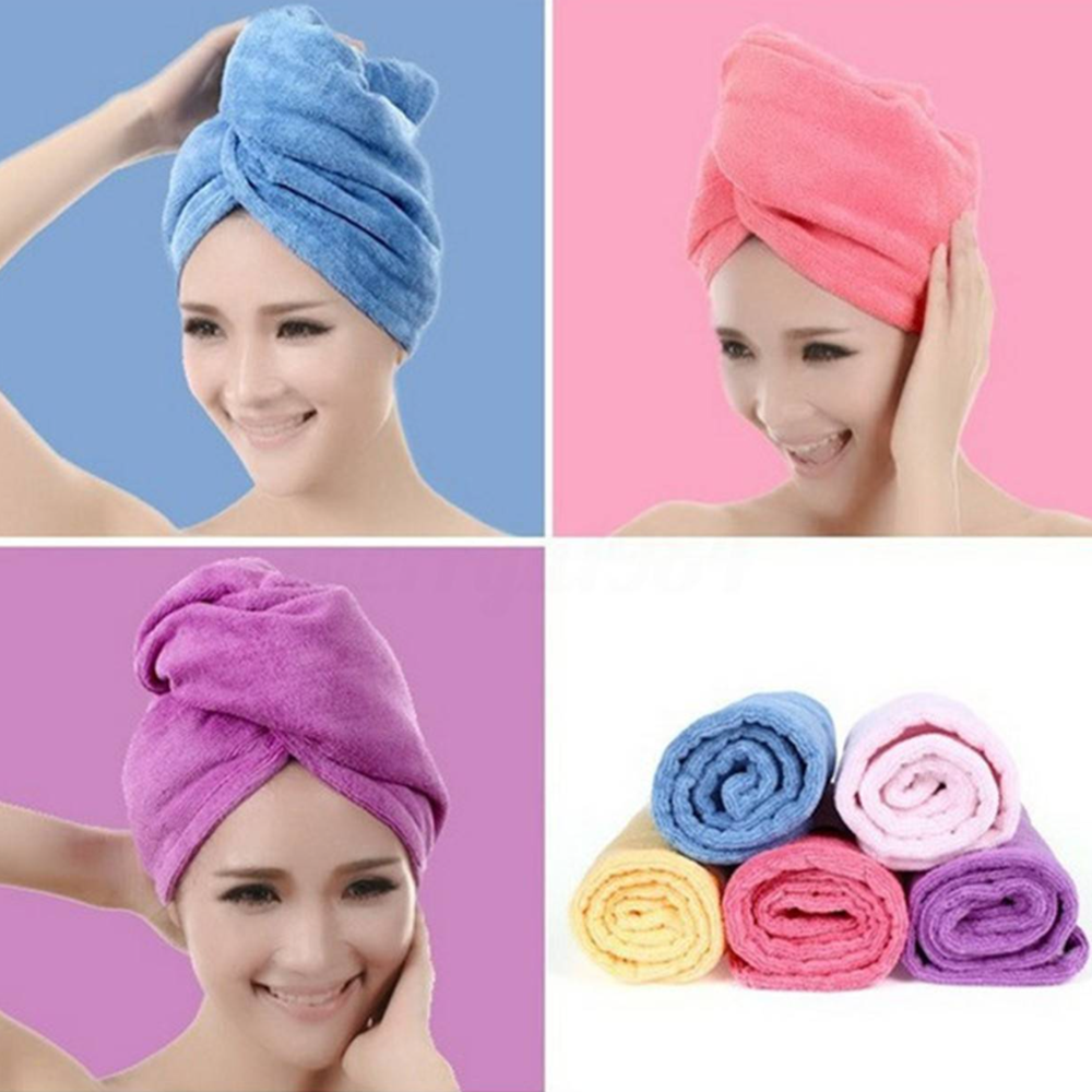 Hajszárító törölköző rózsaszín színben – gyorsan száradó mikroszálas hajkendő (BLLV)2