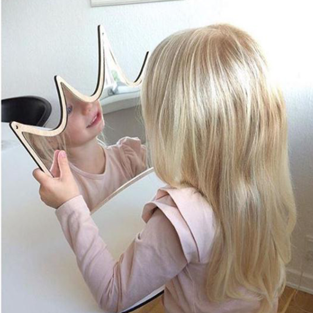 Korona formájú gyerekszoba fali tükör – aranyos dekoráció babaszobába és gyerekszobába (BLLV)4