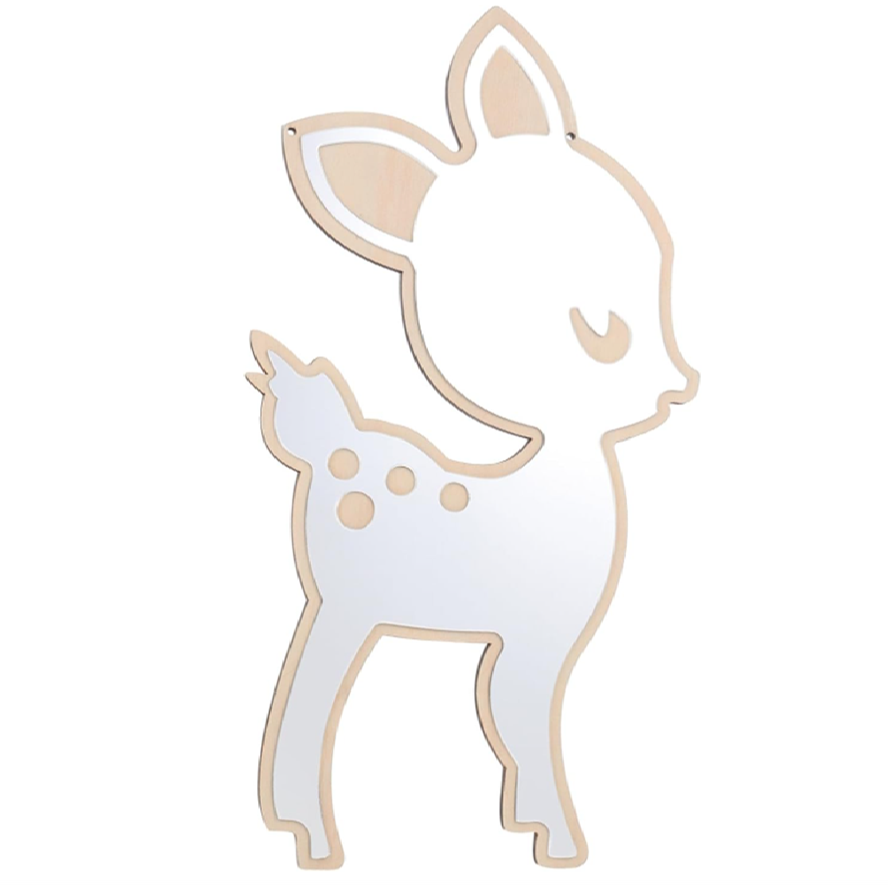 Őzike formájú gyerekszoba fali tükör – aranyos dekoráció babaszobába és gyerekszobába (BLLV)2