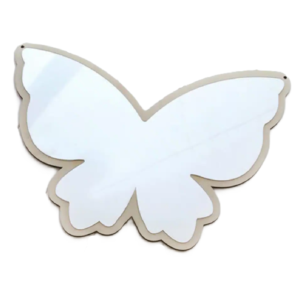 Pillangó formájú gyerekszoba fali tükör – aranyos dekoráció babaszobába és gyerekszobába (BLLV)1