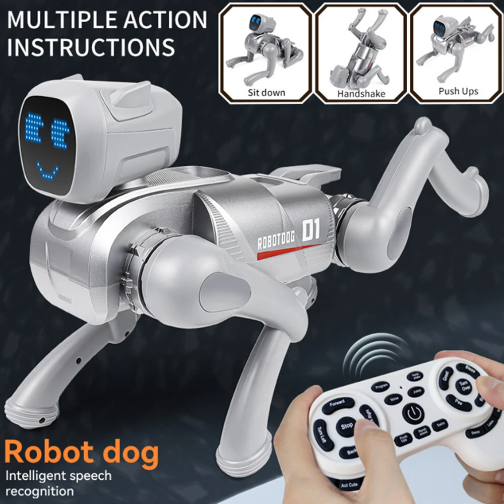 Cybermancs intelligens robot kutya 2.4GHz távirányítóval – interaktív AI játék bluetooth és app vezérléssel gyerekeknek (THM) 4