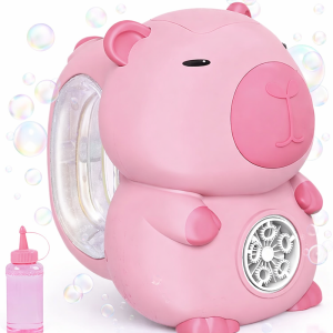 Capybara buborékfújó pisztoly rózsaszín – automata buborékfújó játék gyerekeknek, szappanbuborék gép (BBJ) - Image 6