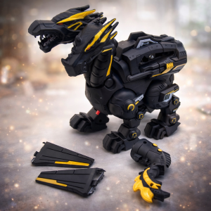 Cryptogon harci űrsárkány – kétfejű LED világító, hangos lépegető mechanikus robot játék (BBJ) - Image 5