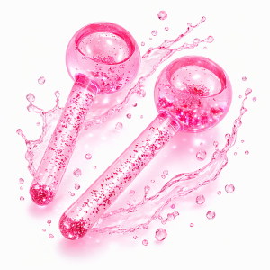 CrystalGlow arc jéggömb kristály masszírozó – hűsítő arcmasszírozó gömbök bőrfeszesítéshez (BBM) - Image 4
