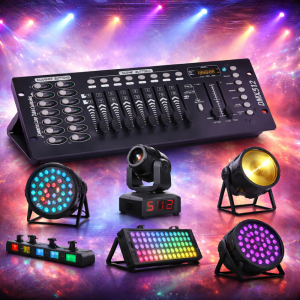 DISCO 192 DMX512 fényvezérlő pult – programozható színpadi világítás kontroller 192 csatornás DMX vezérlő DJ-hez és színpadtechnikához (BBV) - 3. kép