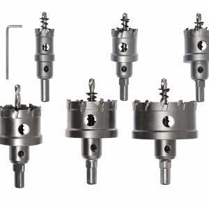 HA-0060 körkivágó fűrész készlet 22–65 mm – 6 db-os lyukfűrész szett fához és gipszkartonhoz (BBD) - 3. kép