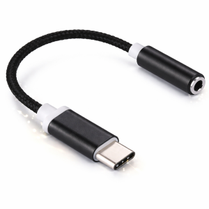Kouvolsen USB-C – 3,5 mm jack adapter – audio átalakító fejhallgatóhoz, fekete (BBD) - 5. kép
