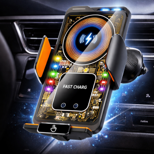MagCharge Pro mágneses autós telefontartó gyorstöltéssel – vezeték nélküli töltő és univerzális mobil tartó adapterekkel (BBD) - Image 3