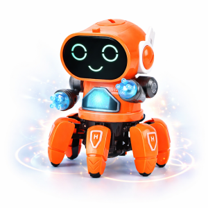RoboZümi interaktív világító robot – LED-es mozgó játék robot gyerekeknek, fényeffektusokkal (BBJ) - Image 6