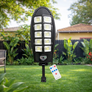 SolarNova W788B-5 napelemes LED utcai lámpa – mozgásérzékelős kültéri kerti és utcai lámpa (BBD) - Image 4