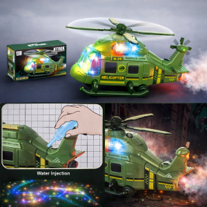 ThunderChop katonai helikopter – LED-es játék helikopter fényeffektusokkal, forgó rotorral gyerekeknek (BBJ) - Image 3