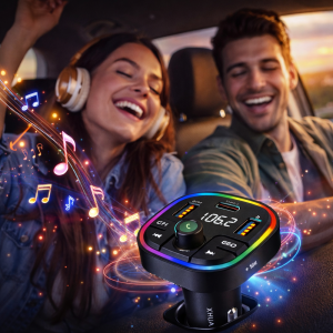 XHUA C6A autós Bluetooth FM transzmitter és MP3 lejátszó – USB gyorstöltő, kihangosító, LED kijelző (BBV) - 3. kép