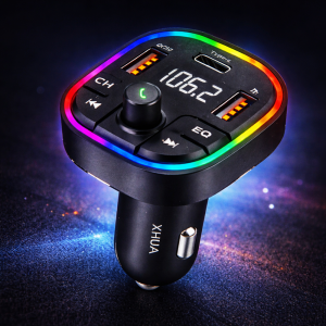 XHUA C6A autós Bluetooth FM transzmitter és MP3 lejátszó – USB gyorstöltő, kihangosító, LED kijelző (BBV) - 4. kép