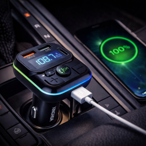XINGHUA C32 Bluetooth FM transzmitter autóba – MP3 lejátszó, USB töltő, kihangosító, LED kijelző (BBV) - 3. kép