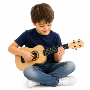 4 húros gyermek gitár pengetővel – 57 cm-es kezdő hangszer gyerekeknek (BBJ) - Image 6