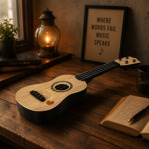 4 húros gyermek gitár pengetővel – 57 cm-es kezdő hangszer gyerekeknek (BBJ) - Image 5