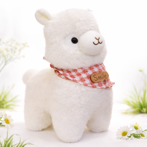 Alpacasso fehér plüss alpaka – puha, ölelhető alpaka játék gyerekeknek és ajándéknak (BBJ) - Image 7