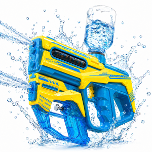 AquaVolt 2 az 1-ben elektromos vízipisztoly – nagy kapacitású automata vízifegyver - kék-sárga(BBMJ)
