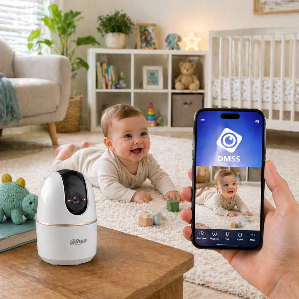 Dahua H3A Hero A1 beltéri WiFi IP kamera – 3MP PTZ forgatható biztonsági kamera 3.6 mm lencsével 3