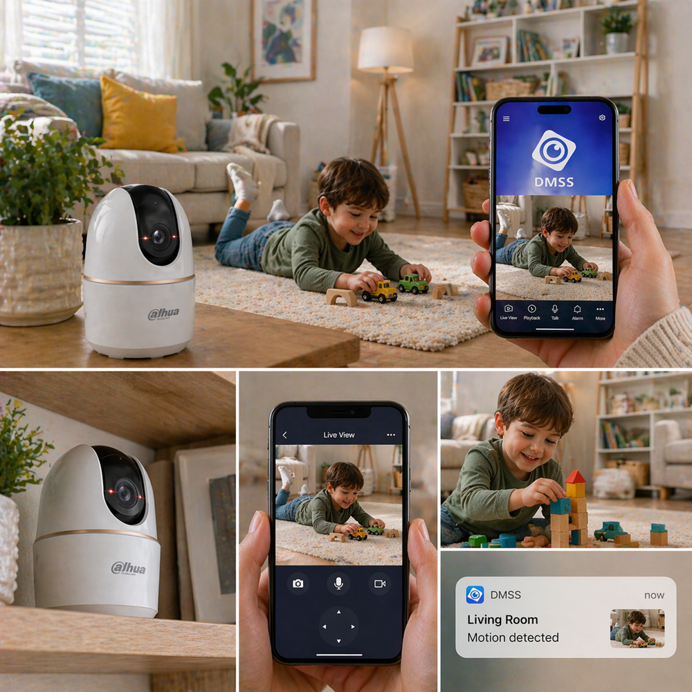 Dahua H3A Hero A1 beltéri WiFi IP kamera – 3MP PTZ forgatható biztonsági kamera 3.6 mm lencsével 5