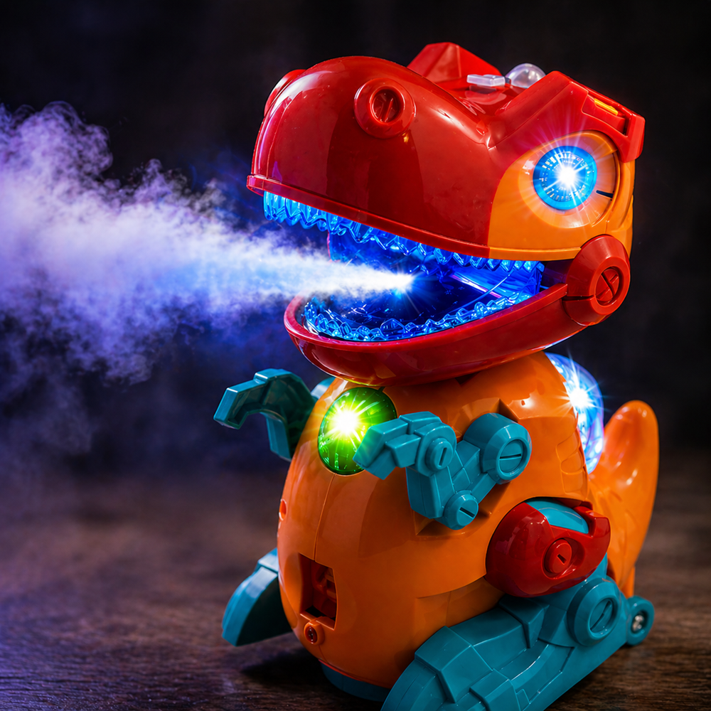 DinoSaur interaktív dinoszaurusz játék – vízgőzzel, tojással, fény- és hanghatásokkal gyerekeknek (BBJ) 3