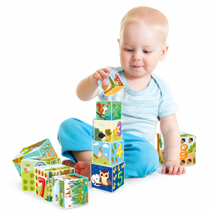 Dohi 10 Cubes Forest építőkocka készlet – 10 darabos fejlesztő toronyépítő játék gyerekeknek (BBMJ)