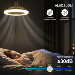 E27 LED ventilátoros lámpa távirányítóval – ultra csendes, szabályozható mennyezeti ventilátor lámpa fehér (BBD)