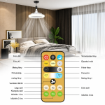 E27 LED ventilátoros lámpa távirányítóval – ultra csendes, szabályozható mennyezeti ventilátor lámpa fehér (BBD)