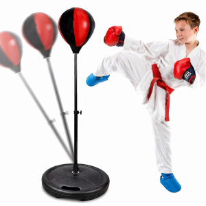 Gyerek bokszkészlet álló reflex labdával és kesztyűkkel – állítható bokszlabda szett 120 cm (BBJ) - Image 7