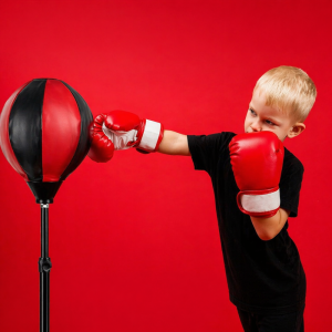Gyerek bokszkészlet álló reflex labdával és kesztyűkkel – állítható bokszlabda szett 120 cm (BBJ) - Image 3