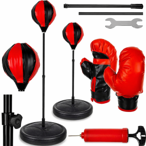 Gyerek bokszkészlet álló reflex labdával és kesztyűkkel – állítható bokszlabda szett 120 cm (BBJ) - Image 4