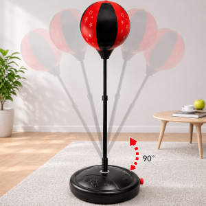 Gyerek bokszkészlet álló reflex labdával és kesztyűkkel – állítható bokszlabda szett 120 cm (BBJ) - Image 6