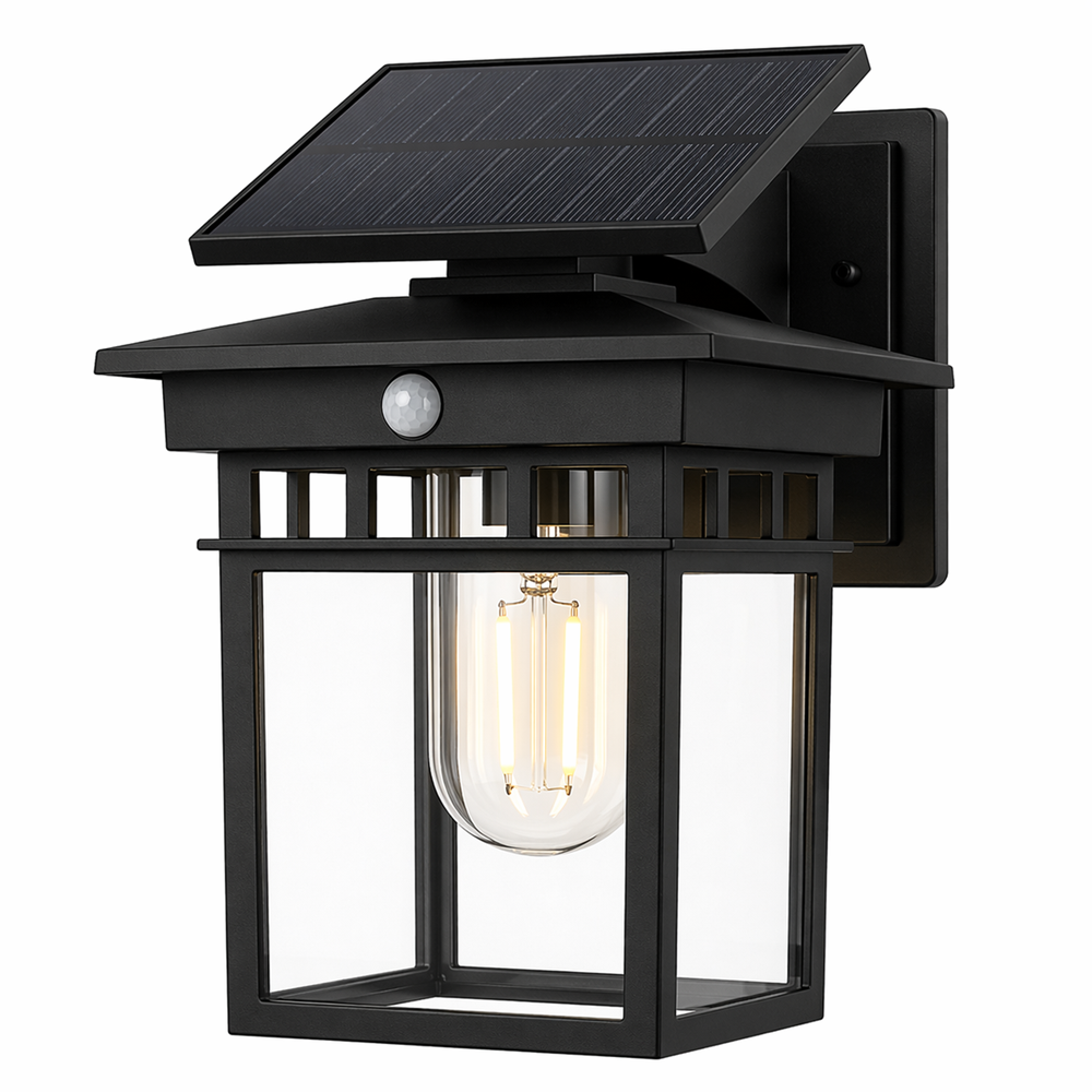 Haoerliang HEL-866 antik stílusú napelemes fali lámpa – vintage kültéri LED lámpa IP65 vízálló kivitelben (BBD) 1