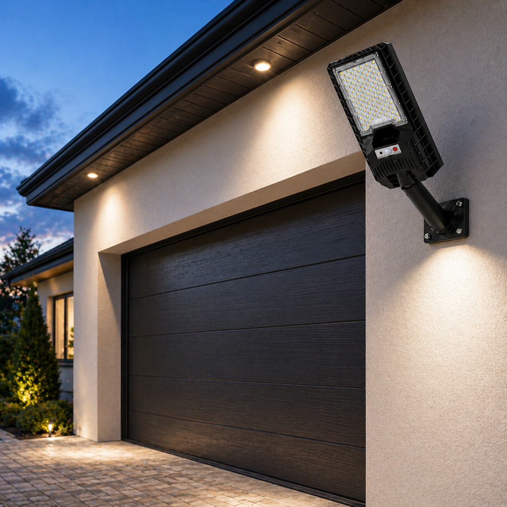 Hayami KL25-282A 400W napelemes utcai LED lámpa – távirányítós kültéri solar világítás IP65 védelemmel (BBD) 3