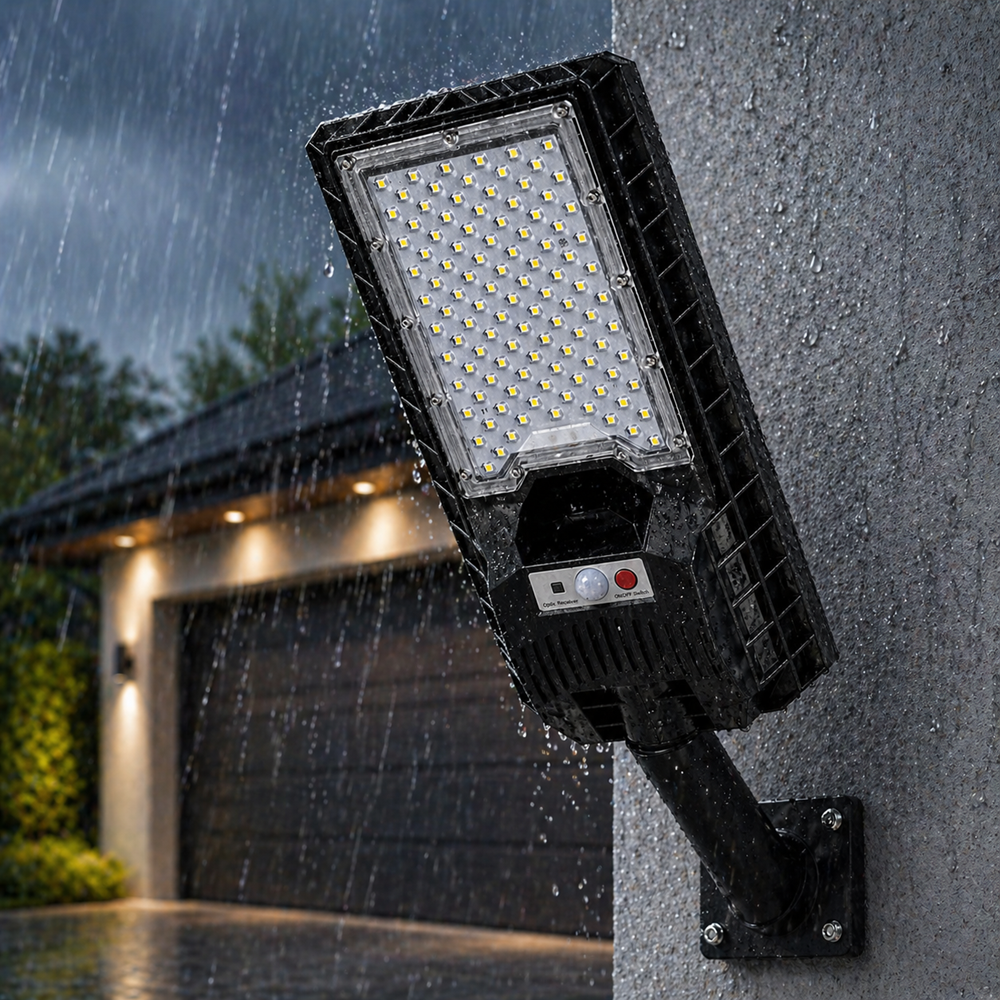 Hayami KL25-282A 400W napelemes utcai LED lámpa – távirányítós kültéri solar világítás IP65 védelemmel (BBD) 4