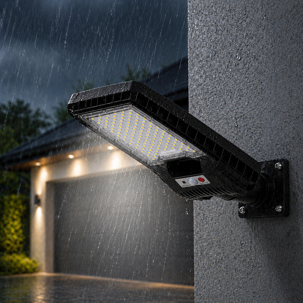 Hayami KL25-282A 400W napelemes utcai LED lámpa – távirányítós kültéri solar világítás IP65 védelemmel (BBD)4