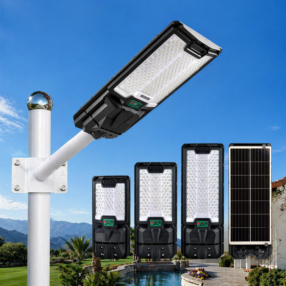 Hayami KL25-294 300W napelemes LED utcai lámpa – távirányítós kültéri reflektor IP65 vízálló kivitelben (BBV) 2 (2)