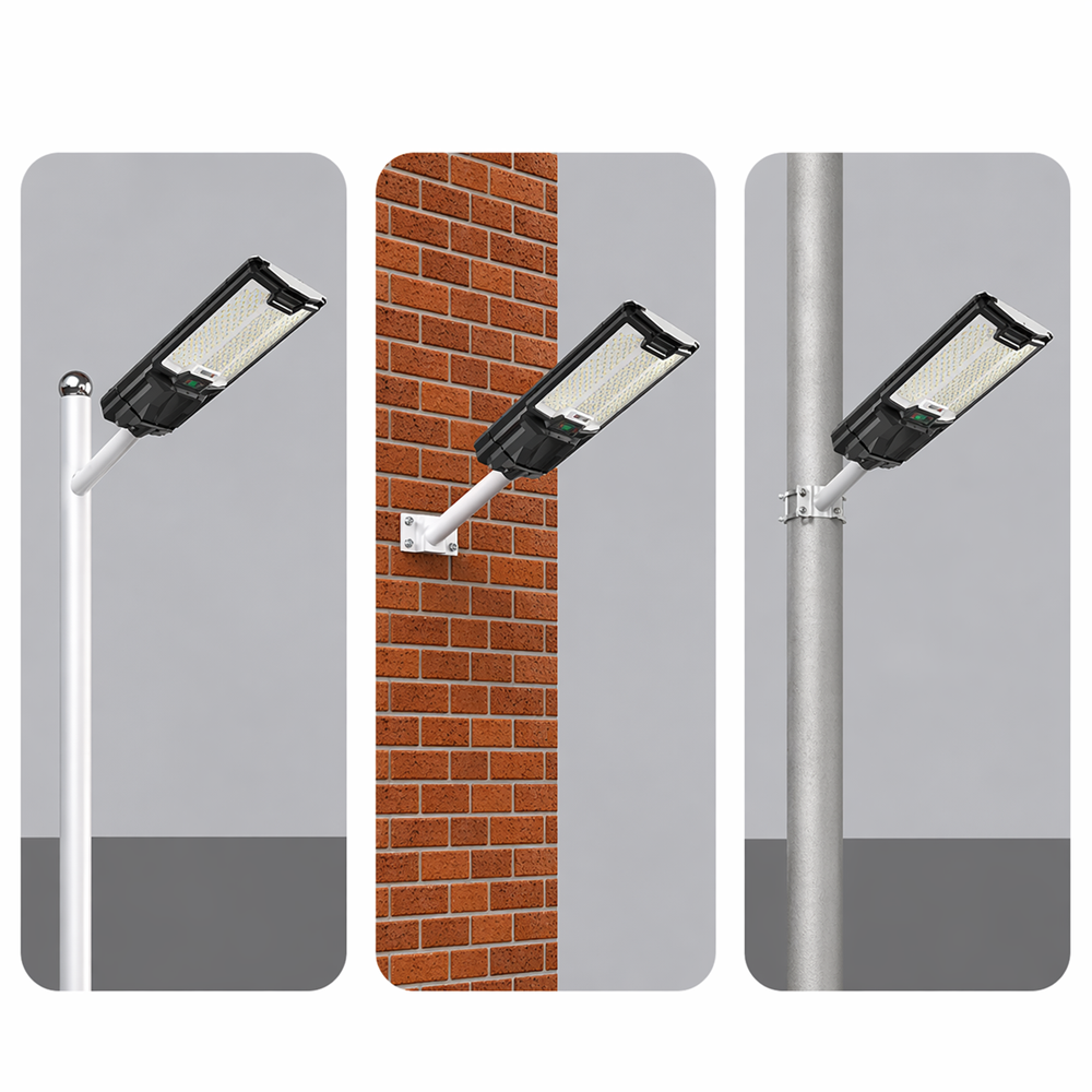 Hayami KL25-294 300W napelemes LED utcai lámpa – távirányítós kültéri reflektor IP65 vízálló kivitelben (BBV) 3 (2)